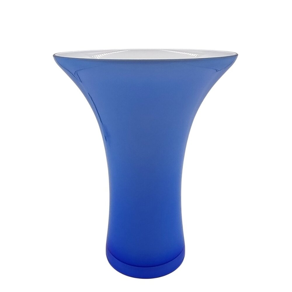 1970s Luxury Blue Vase in Murano Glass by Ca dei Vetrai. Made in Italy